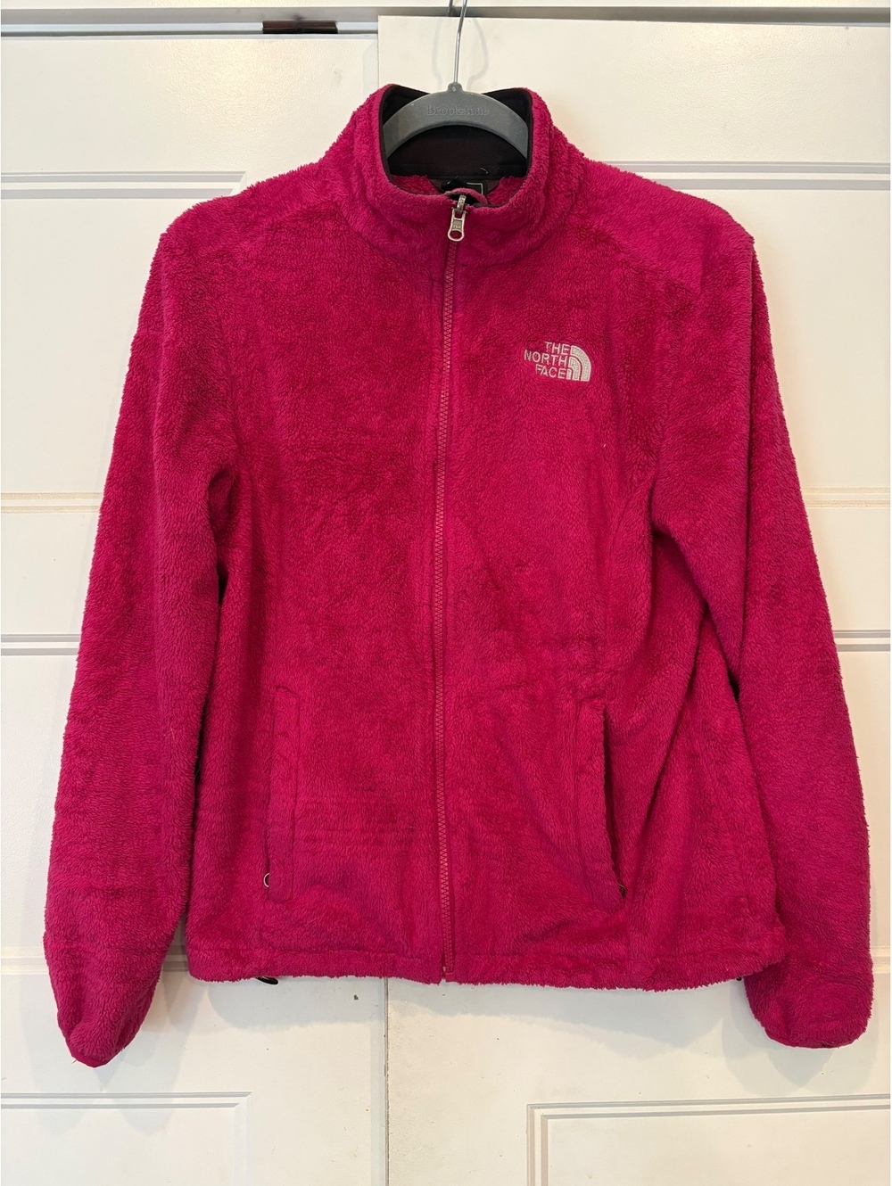 The North Face Pink Osito Fleece Jacket Womens Full Zip High Pile Plush